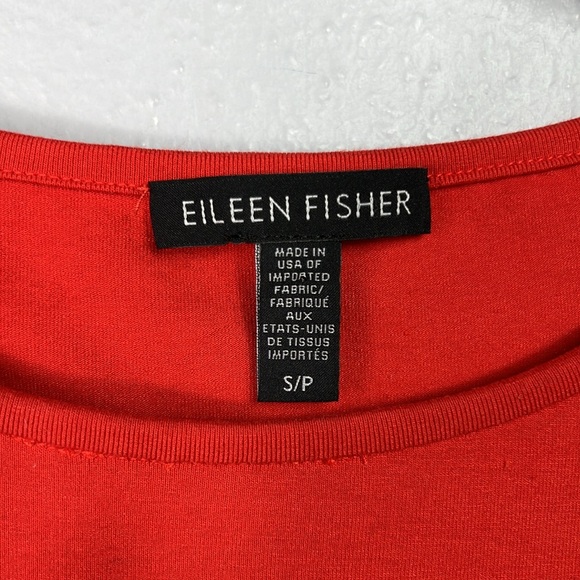 Eileen Fisher Asymmetrical Hem Scoop Neck Long Sleeve Tunic Top Small - Picture 3 of 7